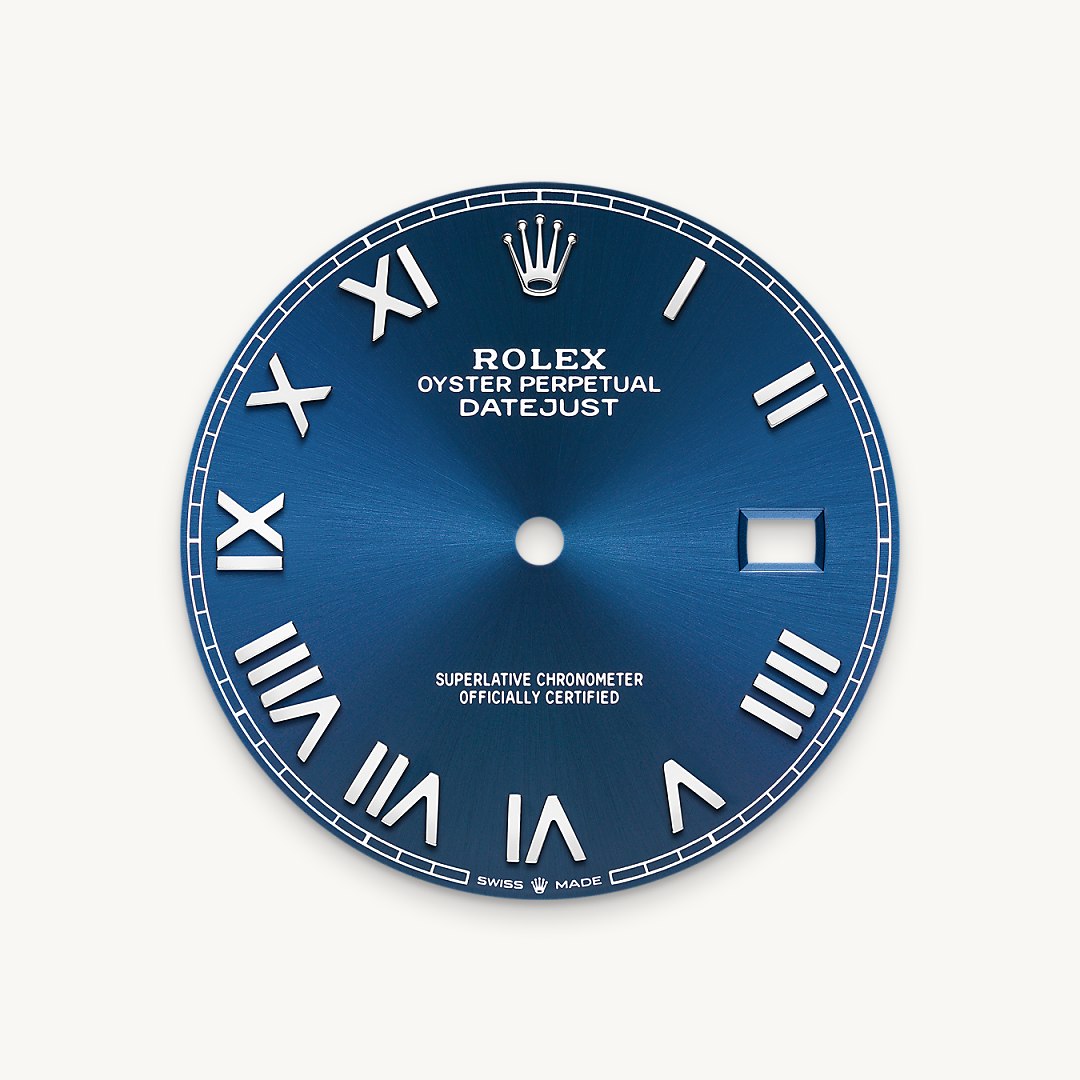 Bright blue dial