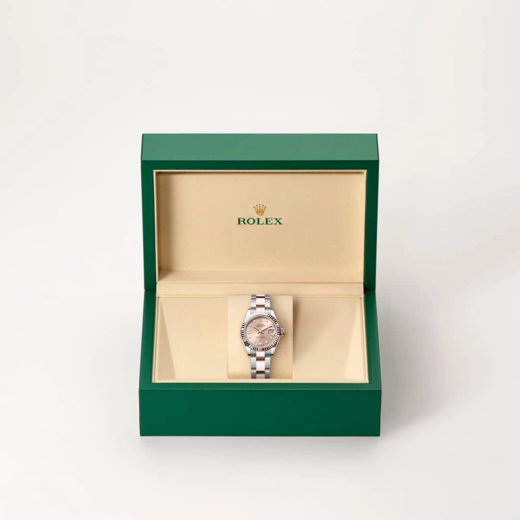 Lady-Datejust Oyster, 28 mm, Oystersteel çelik ve