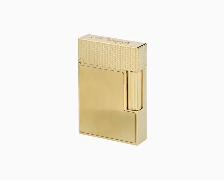 small brushed yellow 2 gold lighter Ligne